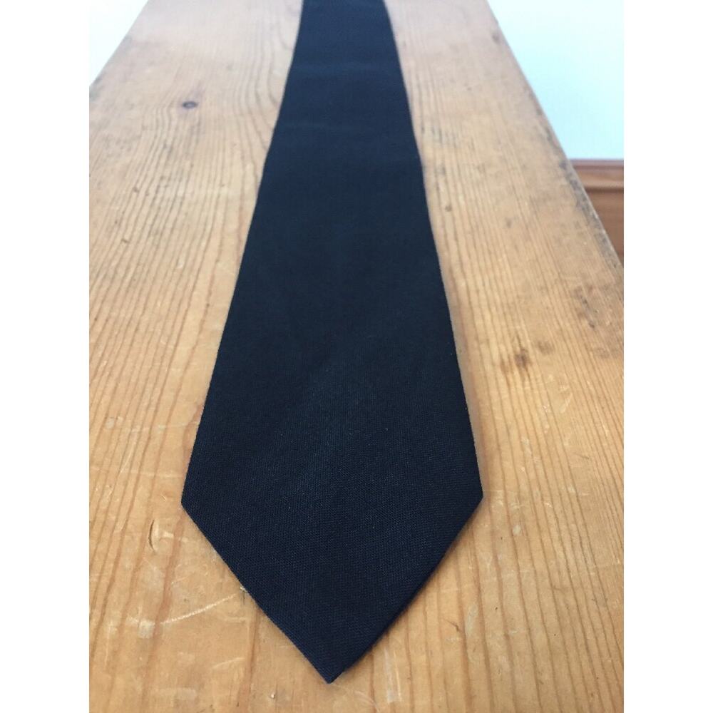 Vanguard Wrinkle Free Polyester Rayon Black Skinny Military Formal Dress Tie 56"